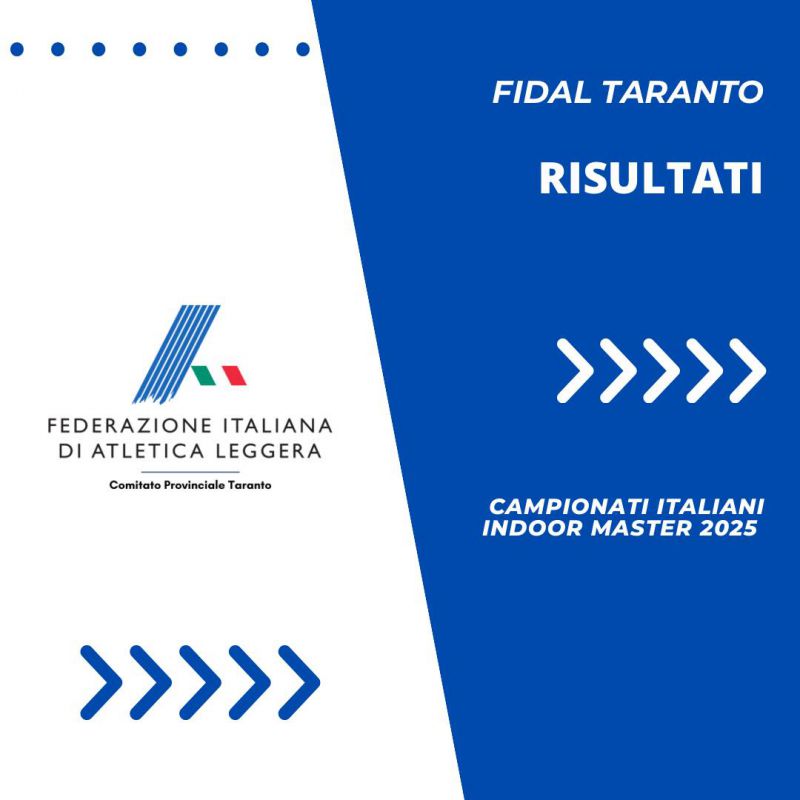 Campionati Italiani Indoor Master 2025 - Risultati